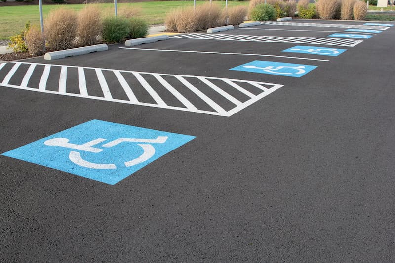 Parking lot striping